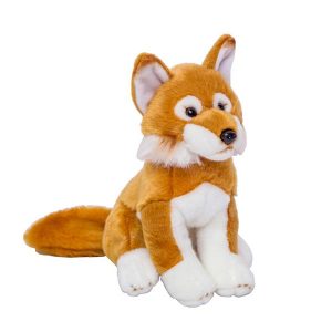 عروسک پولیشی روباه زیبا با رنگ نارنجی و سفید