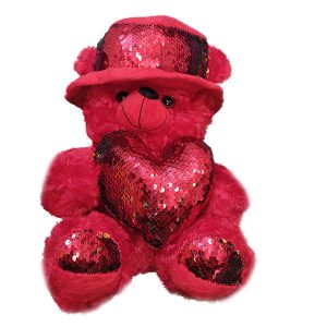 عروسک خرس ولنتاین قرمز